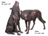 Волк из бронзы скульптура