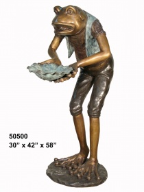 Скульптура лягушка из бронзы