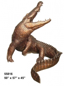 Скульптура крокодила из бронзы