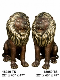 Скульптура львы из бронзы