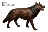 Скульптура волка из бронзы