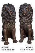 скульптура льва из бронзы