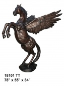 парковая скульптура лошади из бронзы